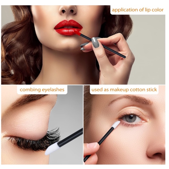Disposable Lip Brushes, Lipstick Makeup Tools Lash Extension, Wands Applicator - Picture 3 of 9